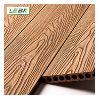 Plancher en bois-plastique de qualité supérieure de 25 mm d'épaisseur, antidérapant, résistant aux fissures, pour l'aménagement paysager extérieur, imperméable, WPC