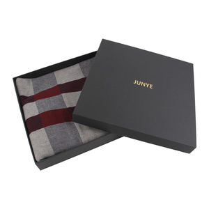 Eco friendly Paper lid and base scarf gift box custom luxury scarf box packaging