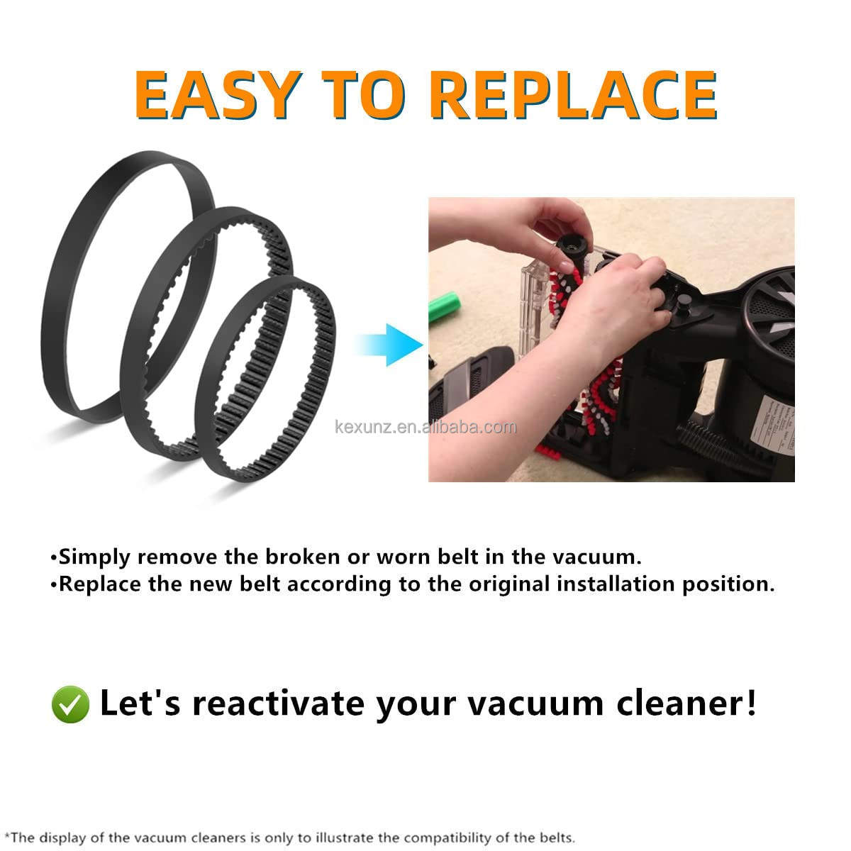 Replacement Belt for Bissells ProHeat 2X Revolution Pet Carpet