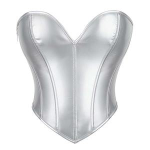 silver sparkly corset bustier