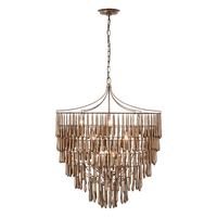 Lustre moderne élégant allongé en plâtre finition laiton pour entrée, salle à manger, table, chambre à coucher