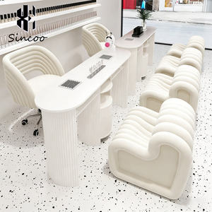 Manufacturer Manicure <b>Nail</b> Salon Tables Modern Custom Colors <b>Nail</b> Art Station Table <b>Desk</b> Mesa De Manicura with Dust Collector - Product Image 4