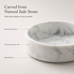 Gamelle en marbre naturel <span class=keywords><strong>pour</strong></span> animaux <span class=keywords><strong>de</strong></span> compagnie, large ouverture, en pierre, <span class=keywords><strong>pour</strong></span> eau et nourriture, <span class=keywords><strong>pour</strong></span> chat et chien, anti-renversement, lourde et stable, vente en gros - Product Image 4