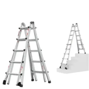 Wholesale Hot Sale Double Side Aluminium Herringbone Ladder Adjustable Feet