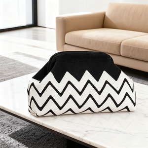 กระเป๋าคลัทช์ถักไหมพรมดีไซน์ใหม่ปี 2026 ขายส่ง คุณภาพสูง หรูหรา แฟชั่น ทันสมัย ลายแจ็คการ์ด สำหรับสุภาพสตรี - Product Image 2