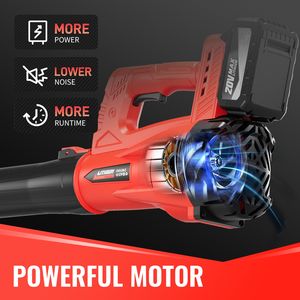 High Power Red Cordless Leaf <strong>Blower</strong> Ergonomic Lightweight Design for Lawn Care, Yard, <strong>Snow</strong>, Nice giftie for Halloween/Xmas - Product Image 3