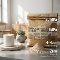 Kit DIY pour la fabrication de pots à bougies en béton blanc, supports en plâtre, à démoulage rapide, haute résistance et surface lisse, pour le moulage de poudre de ciment