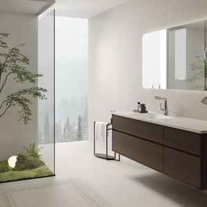 Gabinete de Baño de Madera de Nogal de Estilo Minimalista BALOM con Espejo Inteligente, Mueble Modular de Pared para Hotel y Hogar, Tamaño Personalizado - Product Image 2