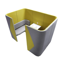 Cabine de réception pour espace commun, canapé multifonctionnel, tissu insonorisé, design moderne ISO900, pod de bureau, canapé à dossier haut avec écran
