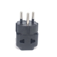 Adaptateur universel noir en cuivre 10A 250V EU US UK AU Japon Suisse Allemagne France vers Israël Égypte Pakistan Type H Prises Israéliennes