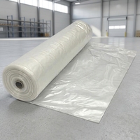 Film en polyéthylène haute transparence 6 mil (6' x 100') épais et résistant, bâche de protection, barrière anti-vapeur