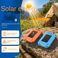 Lampe de poche porte-clés OEM COB USB-C rechargeable solaire en ABS, mini lampe de travail portable, lampe de secours EDC, avec logo personnalisé
