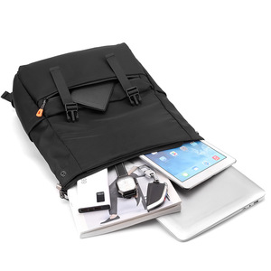 Custom Factory Custom Logo Shoulder Stock Waterproof Simple Design Usb Business Travel Laptop <b>Roll</b> <b>Top</b> <b>Backpack</b> - Product Image 5