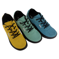 Chaussures minimalistes pour hommes en daim à bout large, zéro drop, pour la marche quotidienne, avec logo personnalisé, style baskets tendance