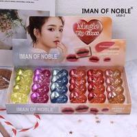 IMANOFNOBLE ampoule tranches de fruits brillant à lèvres mignon pêche coeur Transparent hydratant huile pour les lèvres soin des lèvres en gros 24 pièces/boîte