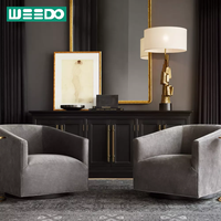Canapé sectionnel moderne en cuir cinq étoiles avec siège cascade, canapé de luxe pour salon, structure en bois massif, coussin moelleux pour hôtel