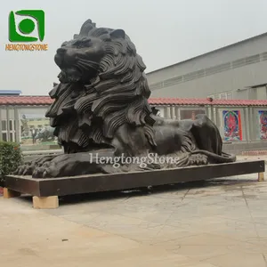 Outdoor Entrance Main Gate Decoration Large Casting Bronze Lion Statue