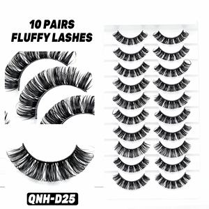 Vente en gros d'usine, bandes de <span class=keywords><strong>cils</strong></span> 3D en soie naturelle, <span class=keywords><strong>cils</strong></span> vaporeux, <span class=keywords><strong>faux</strong></span> <span class=keywords><strong>cils</strong></span> vegan, 10 paires, ensemble de <span class=keywords><strong>faux</strong></span> <span class=keywords><strong>cils</strong></span> en vison, boîte de <span class=keywords><strong>cils</strong></span> personnalisée - Product Image 3