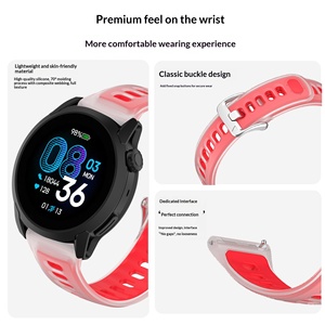 Bracelet de montre intelligente <span class=keywords><strong>Garmin</strong></span> Forerunner 165/245/645/<span class=keywords><strong>Venu</strong></span> 2/<span class=keywords><strong>SQ2</strong></span>/Vivoactive 5/4/3, 18 mm/20/22 mm, silicone, boucle élastique, fermoir à boucle 11 - Product Image 5