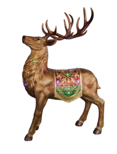 Grande tête de cerf avec lumières LED (finition métallique) - Product Image 1