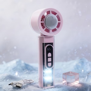 Nouveau ventilateur de cou portable à LED, pliable, avec affichage numérique, refroidissement rapide, compresse de glace, pour le camping et la randonnée en plein air en été - Product Image 6