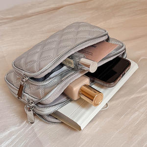 Bolso de Mano Elegante para Mujer, Bolso de Cadena con Diseño de Diamantes, Bolso Bandolera de Moda para Mujer, Bolso Cosmético Cuadrado Pequeño para Mujer - Product Image 5