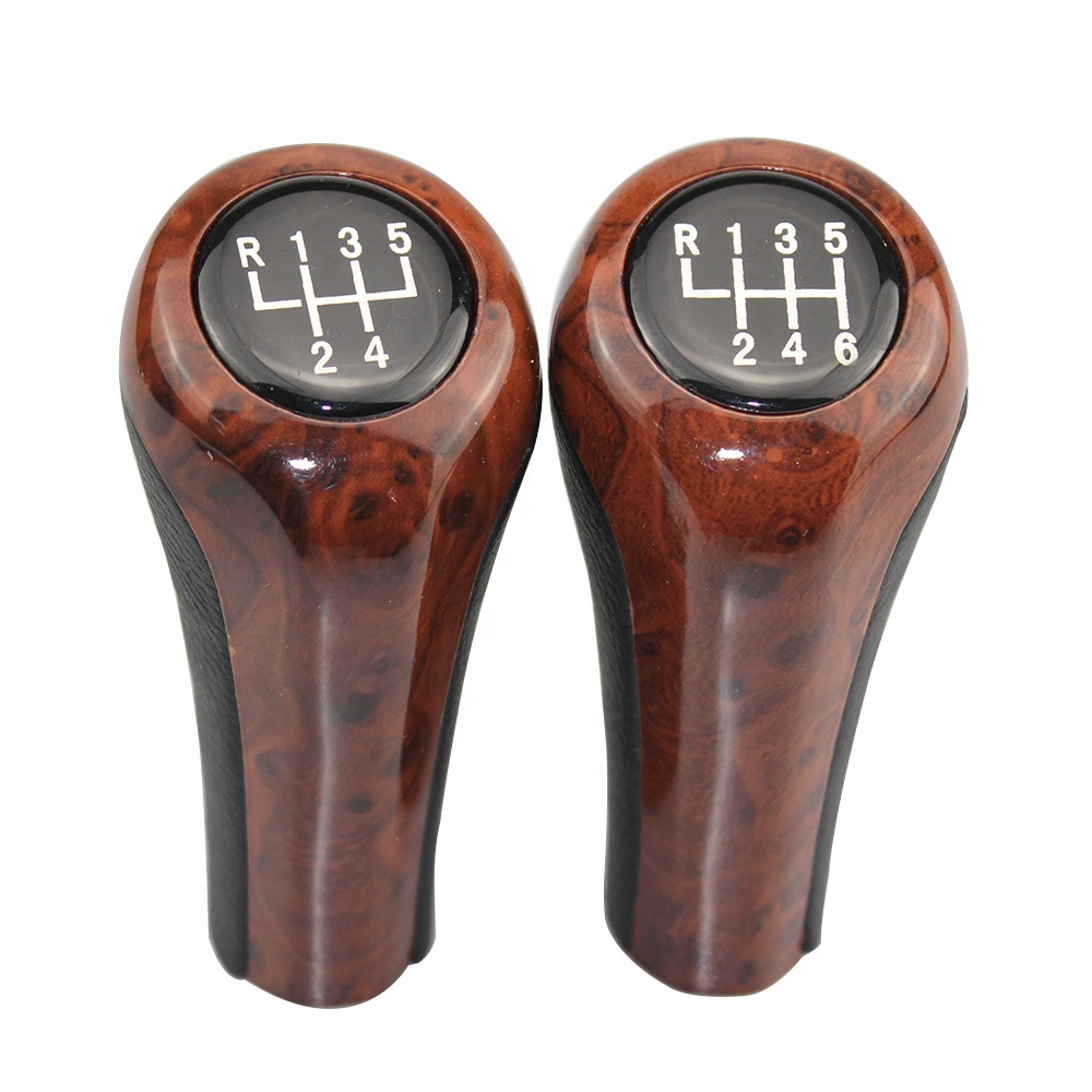 Gear Shift Knob for BMW 1 3 5 6 Series E46 E53 E60 E61 E63 E65 E81 E82 E83 E87 E90 E91 E92 X1 X3 X5  Wood grain