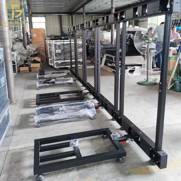 Adjustable Legs LED Screen Support Black Aluminum Truss Displays with ...
