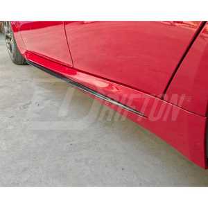 Para Alfa Romeo Giulia 2016-2023 estilo Quadrifoglio falda lateral de fibra de carbono seco - Product Image 3