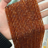 Perles d'abacus facettées en pierre naturelle 3x4mm, brin de 15 pouces, perles en vrac en gros pour la fabrication de bijoux DIY (bracelets, colliers)