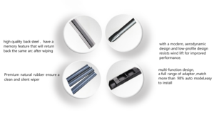 Essuie-glace de pare-brise d'origine de 14 à 28 pouces, caoutchouc naturel, <span class=keywords><strong>logo</strong></span> personnalisé, compatible avec Toyota, Honda, Hyundai, Kia, Skoda, Nissan - Product Image 3