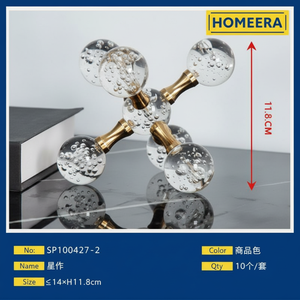Scatola all'ingrosso da 10 pezzi di ornamento di vetro decorativo L14xH116cm per la decorazione della casa romanzo e Design creativo - Product Image 1
