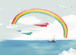 Papier peint mural style peinture à l'huile, voilier marin, dessin animé, <span class=keywords><strong>montgolfière</strong></span>, imperméable, écologique, pour chambre <span class=keywords><strong>de</strong></span> bébé et chambre à coucher - Product Image 4