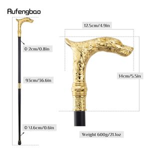 Canne de marche en acier au carbone avec tête de dragon dorée, style léopard, accessoire de mode pour gentleman - Product Image 2