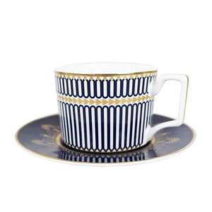 Elegante Plato <span class=keywords><strong>de</strong></span> Cerámica Azul y Dorado, Plato <span class=keywords><strong>de</strong></span> Servicio <span class=keywords><strong>de</strong></span> Lujo <span class=keywords><strong>para</strong></span> Bodas, Vajilla <span class=keywords><strong>de</strong></span> Porcelana Fina, Platos <span class=keywords><strong>para</strong></span> <span class=keywords><strong>Alquiler</strong></span> - Product Image 4