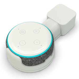 Support mural intelligent pour enceinte <span class=keywords><strong>Echo</strong></span> Dot 3 (2026 <span class=keywords><strong>T2</strong></span>) avec éclairage LED monochrome et contrôle par bouton, en ABS - Product Image 3