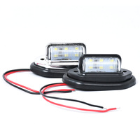 6 LED éclairage de plaque d'immatriculation de voiture pour SUV camion remorque Van Tag étape lampe ampoules blanches produits de voiture éclairage de plaque d'immatriculation