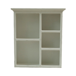 Panneau mural extensible INNOVA en bois blanc à 5 étagères, design moderne et contemporain, pour bureau à domicile ou salon - Product Image 1
