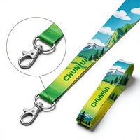 CH Wholesale Sublimation Printing Polyester Lanyards With Logo Custom Certification Keychain OEM ODM ECO Promotion Event Gifts