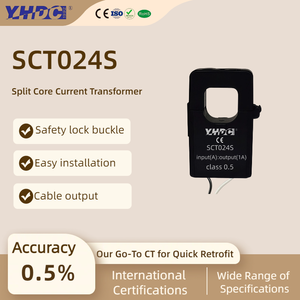 YHDC SCT024S Split <span class=keywords><strong>Core</strong></span>-stroomtransformator 50-400A tot 1A uitgang, gelamineerde siliciumstalen kern, 0,5% nauwkeurigheid - Product Image 2