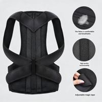 Ceinture de soutien lombaire renforcée pour correction de posture, gilet réglable pour le dos, sangle de soutien des épaules, attelle de protection de la colonne vertébrale et du cou