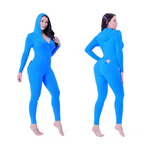 Custom logo <strong>Sexy</strong> Onesies <strong>Pajamas</strong> Adult Hoodie Butt <strong>Flap</strong> Onesie Night Sleepwear Long Sleeve One Piece <strong>Pajamas</strong> for Women Sleepwear - Product Image 4