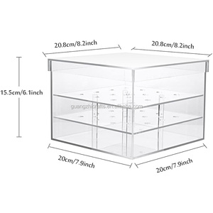 กล่องอะคริลิคใสลายดอกไม้กล่องของขวัญอะคริลิคทรงสี่เหลี่ยมกล่องกุหลาบสำหรับแฟนและภรรยา - Product Image 6