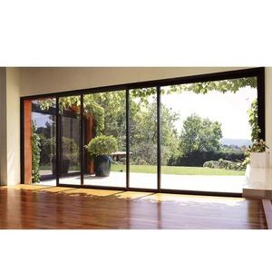 Modern Design Aluminum <strong>Patio</strong> Glass <strong>Security</strong> Trackless Sliding <strong>Doors</strong> Exterior Double Glazed Soundproof Balcony with Screen - Product Image 2
