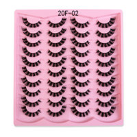 Vente en gros 20 paires de faux cils 3D en soie de vison faits à la main bande complète Volume dramatique Faux cils Vente en gros 20 paires de cils à bande complète