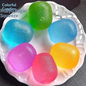 Jouet anti-stress Muscle Power Squeeze, boule de maltose à presser effet peau glacée, couleur bonbon, à rebond lent, pour jeunes et personnes d'âge moyen - Product Image 2
