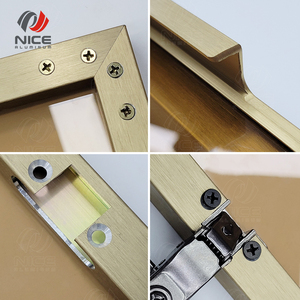 Perfiles de Aluminio Serie 6000 de 45 mm y 20 mm, Marco Delgado para Armario, <span class=keywords><strong>Puerta</strong></span> <span class=keywords><strong>Corredera</strong></span> de Vidrio, Marco de Aluminio para Decoración de Gabinetes - Product Image 3