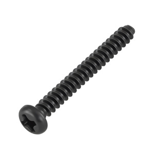 Tapping <b>Screw</b> Phillips Round Head Black Phosphate Metric Class 4.8 Right Hand For Metal General Industry M1.7 M2 <b>M3</b> <b>M3</b>.5 M4 M5 - Product Image 1