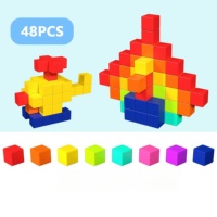 Blocs magnétiques pour enfants Blocs de construction magnétiques pour enfants Blocs de cubes magnétiques Matériaux magnétiques minecraft