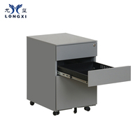 Fabricante Longxi, Gabinete Metálico Móvil con Ruedas, Color Personalizado, con Cerradura Central, Gabinete de Almacenamiento para Oficina, Suministro al por Mayor